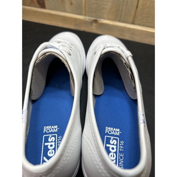 NWOT NEW Keds Womens White Leather Sneakers Size 10 XS Extra Slim - Picture 5 of 8